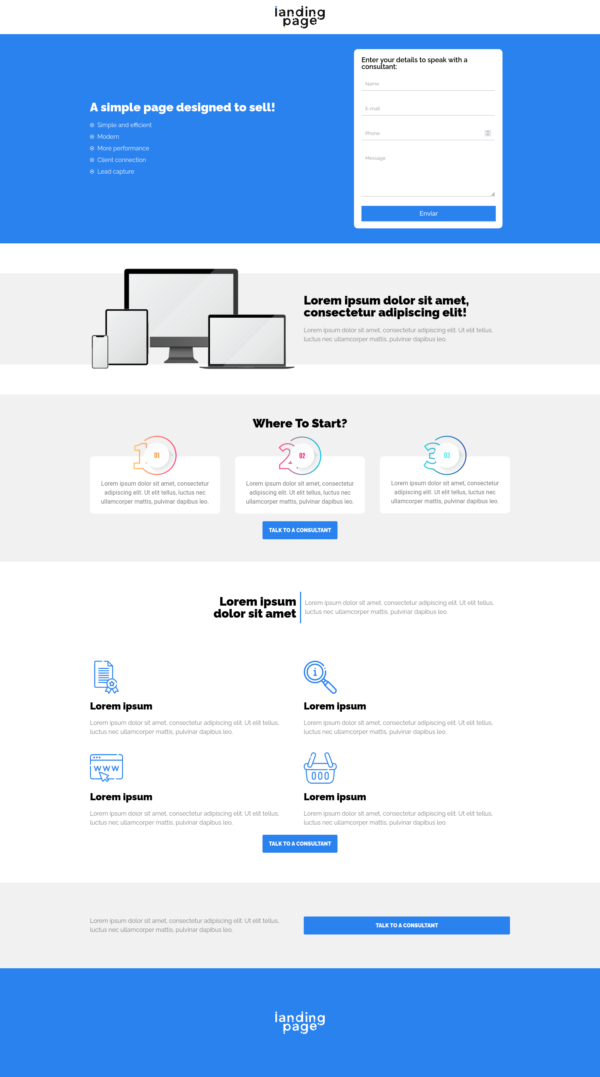 Simple Landing Page Free Template